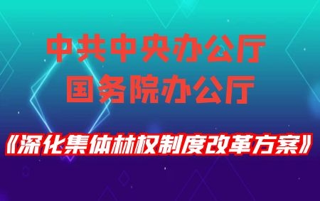 《深化集體林權(quán)制度改革方案》